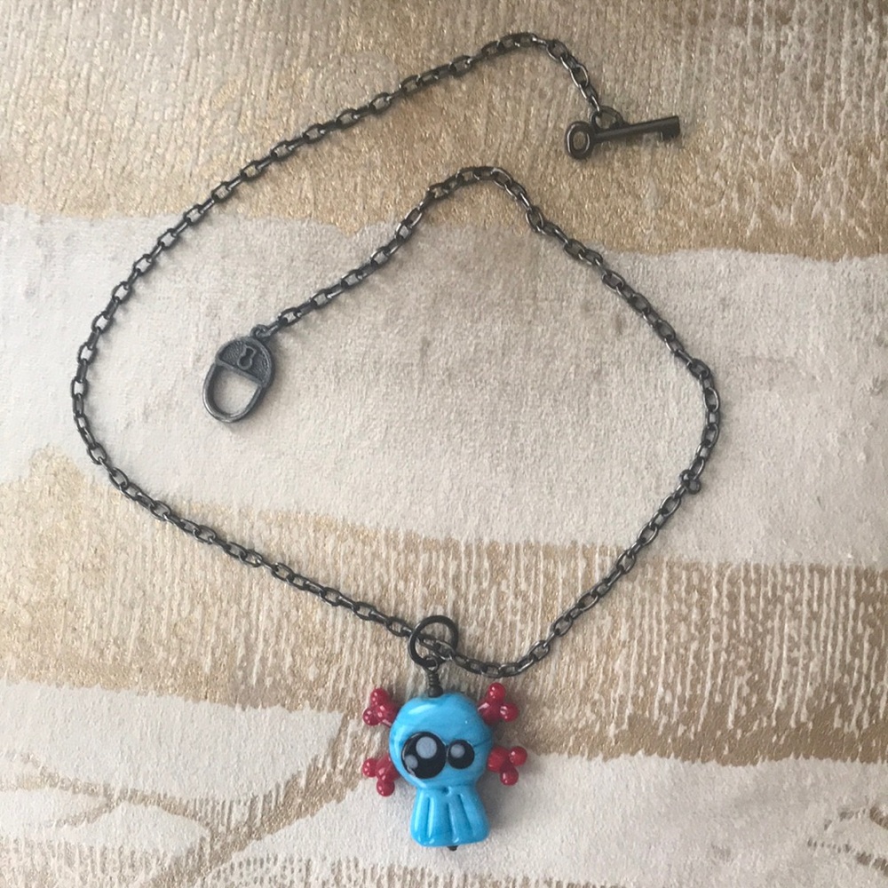 Whimsical Skull and Crossbones Necklace